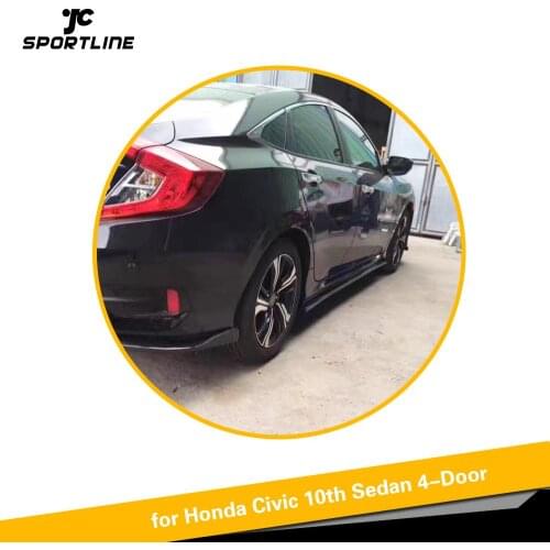 Carbon Fiber Door Aprons Side Skirts Extension Lips For Honda for Civic 10th Car Side Skirts Body Lip