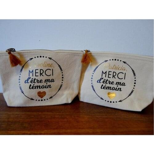 Personalized golden witness bag with Tassel, mistress zipper make up bag, hangovers kit bags,bridal Makeup Bag, bridesmaid Gift