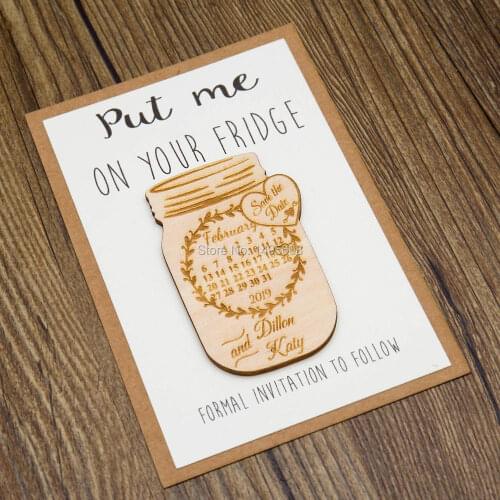 Calendar Mason Jar Save the date, Save the date wedding, Save the date magnet, Wood save the date, Rustic save the date, Jar sav