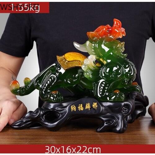 Chinese Stylelucky Luck Money Mascot Resin Statue Crafts Study Wine Cabinet Ornaments Decoration Chiristmas Birthday Present