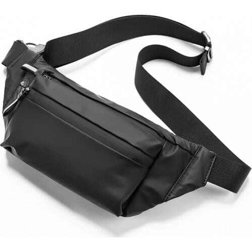 Mens Multi-functional Sports Chest Bag Shoulder Bag with Earphone Hole Fashion Cross-body Bag Running Bags