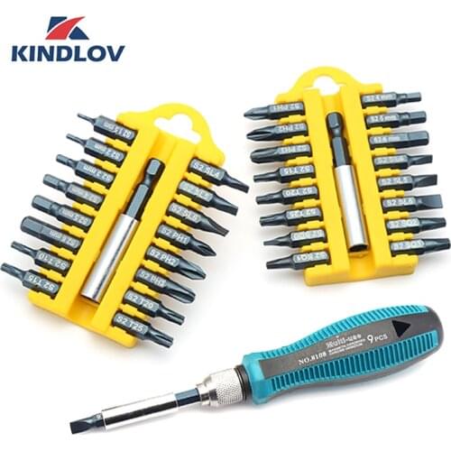 KINDLOV Screwdriver Set Torx Hex Phillips Parafusadeira 17 In 1 Magnetic Screw Driver Bit Kit Precision Multitools Hand tools