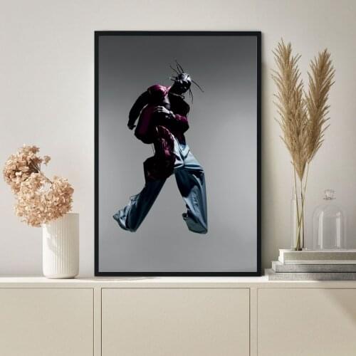 Travis Scott Poster Music Star Singer Hip Hop Rap Canvas Print Wall Painting Home Decoration
