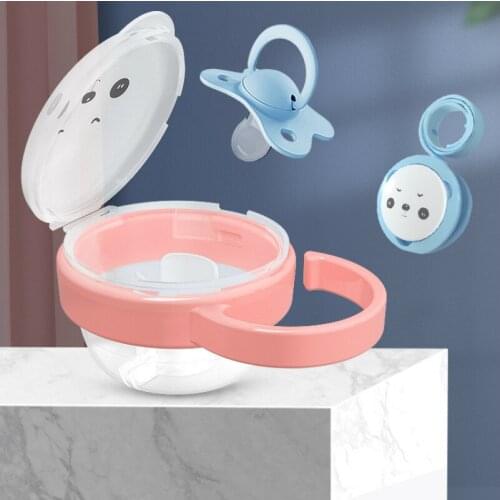 Portable Pacifier Box Cartoons Panda Kids Pp Pacifier Case Holder Dustproof Soother Container Pacifier Travel Baby Pacifier Box