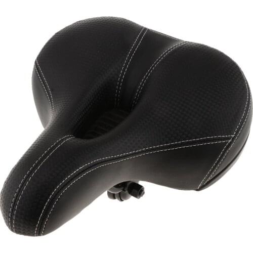 Soft Comfort Bike Seat Bicycle Saddle Replacement (Black) - 26x21x12cm