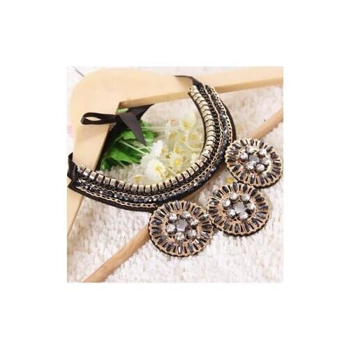 Vintage trendy gold chain collar necklace beads fashion accessaries necklace false fake collar dicky fashion statement