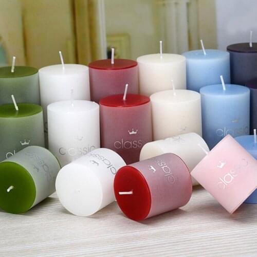 1Pc 3.8*5cm/5*5 cm /5*7.5cm Wedding Column Wax Fragrant Candle Decorative Scented Candles Craft Candle Gifts outdoor