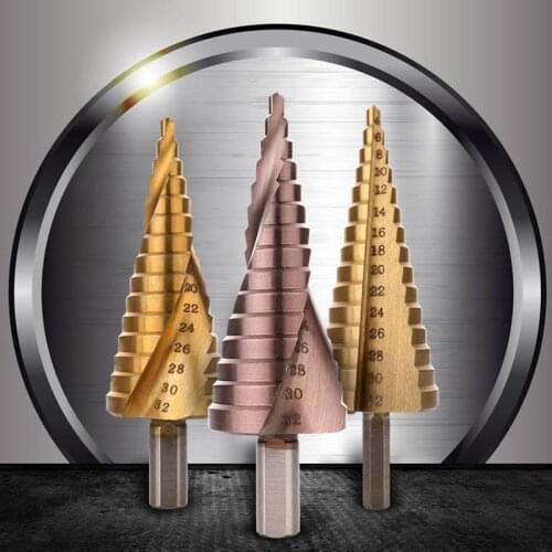 1pcs HSS 4241 pagoda bit Stepped cone cutter chamfer cutter for drilling holes opener perforator