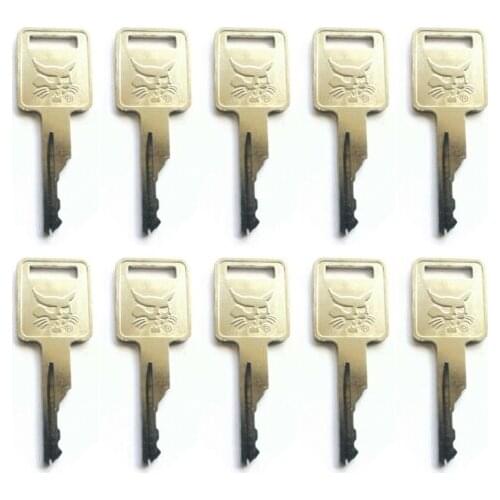 10 PCS Key For BOBCAT Ignition Starter Switch Fit Skid-Steer Track Loader Mini Excavator MT55 D250 Free Shipping
