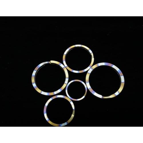 18mm/25mm/28mm/32mm Titanium EDC Light Key Ring (Many styles No magnetic skin-friendly) EDC Flame Pattern Keychain