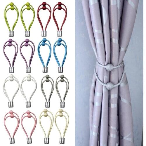 2 Pieces Modern Ball Magnetic Curtains Clip On Holdbacks Tie Back Buckle