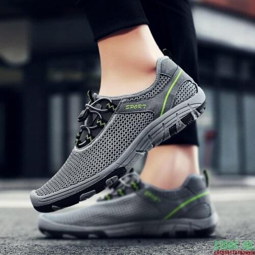 2020 Summer Mens Breathable Tennis Running Shoes Comfortable Mesh Sneakers Outdoor Non-slip Wear-resistant Casual Sports Shoes