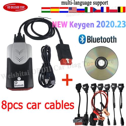2021 Weishitai 2017.R3 with keygen 2016.0 R0 NEW VCI VD DS150E CDP with Bluetooth for delphis obd2 Scanner for cars trucks
