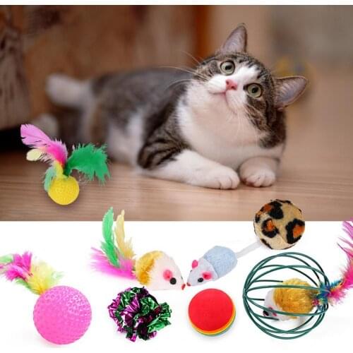 24Pcs/Set Funny Cat Stick Creative Interactive Kitten Toy Pet Teaser Bell Balls Pet Supplies Products Toy for Cats