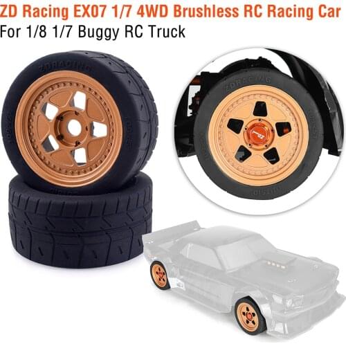 4PCS 109mm RC Tires Wheel 17mm Hex Hub 8585 Tyre for ARRMA ZD Racing EX07 1/7 LIMITLESS SPEED BASH 4WD Brushless RC Racing Car