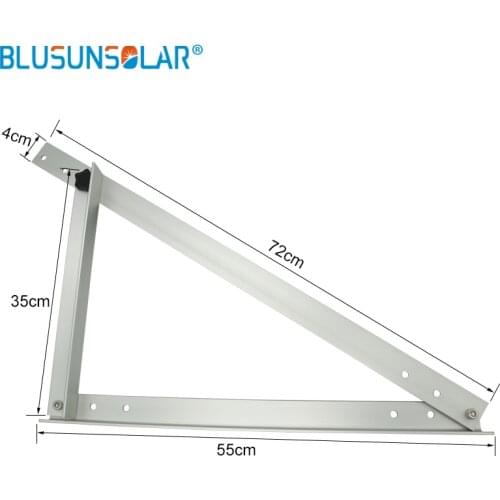 5 pec/lot Triangle Aluminum Oblique beam and Triangel Back Beam 550mm 100W 300W Solar Panel Roof Mounting Bracket For Motorhome