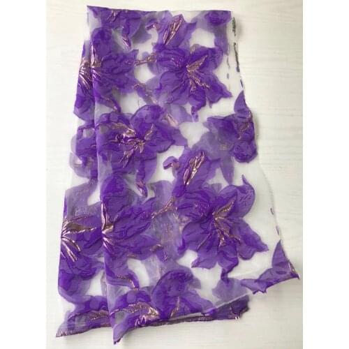 5yards/pc) Graceful jacquard weave African net lace purple brocade tulle lace fabric for wonderful party dress FL3966