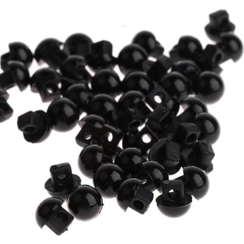 500pcs Black Color Plastic Round Ball Shank 5mm Buttons Mini Tiny Sewing Accessories DIY Scrapbooking