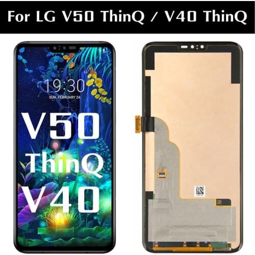6.40" LCD FOR LG V40 V50 ThinQ 5G LM-V500 N/EM/XM/PM, LM-V450 LM-V405 V409N LCD Display Touch Screen Assembly Replacement