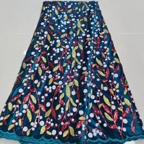 African Lace Fabric 2021 High Quality Lace Nigerian Tulle Mesh Lace Fabric, Suitable For French Sequin Wedding Dress FJ41171