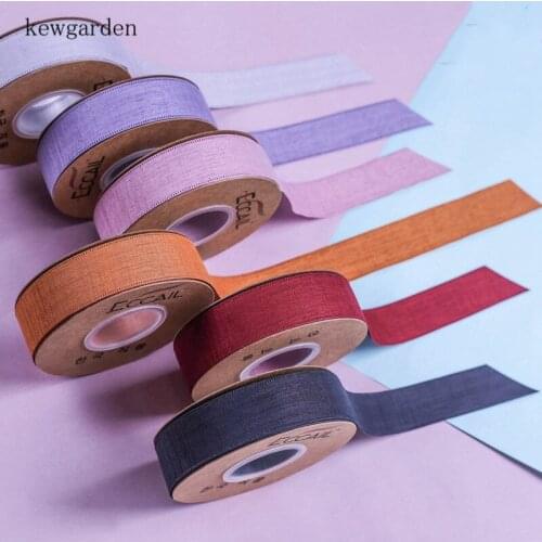 Kewgarden DIY Bow Accessories Satin Ribbon Handmade Tape Cotton Ribbons 1.5" 1" 25mm 38mm Clothing Shoes Accessories 10 Yards