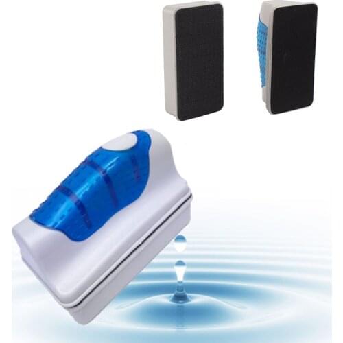 Aquarium Magnetic Brush Glass Algae Scraper Cleaner Floating Curve Magnetic Brush Aquarium Tank Brush Tools Floating Brush