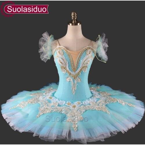 Gilrs Ballet Tutu Blue Professional Ballet Tutu For Competition Classical Ballet Tutu Blue Stage Performance Costumes SD0018