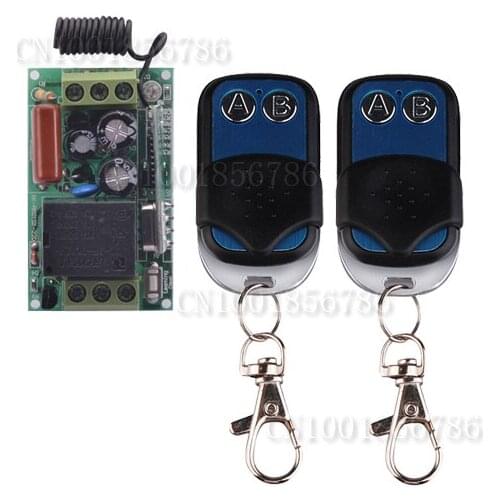 AC220V 1CH 10A Wireless Remote Control Switch System With 2Pcs Transmitter Working Way Adjustable