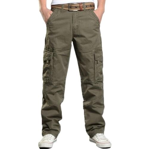 Army Cargo Pants Men Casual Multi Pockets Pants Homme Male Streetwear Combat Military Tactical Cotton Trousers hip hop Clothes