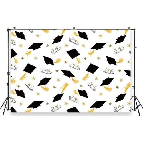 HUAYI Photo Background Newborns Birthday Photography Backdrops Graduation season hat Custom Studio Photobooth Backdrop XT-6883