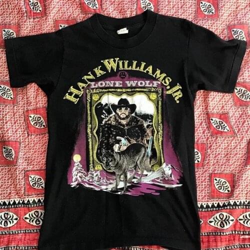 Vtg Hank Williams Jr 1990 Lone Wolf Tour Shirt Sz Small