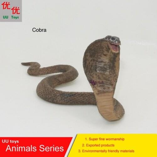 Hot toys:Big Cobra Snake Simulation model Animals kids toys children educational props
