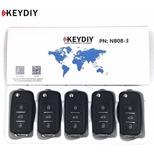 KEYDIY 5pcs,3 Buttons KD900 NB Universal Multi-functional Remote Control NB08 For KD MINI/URG200 Key Generater