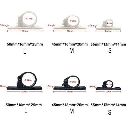 Sticky Wiring Fixing Base Hook Cable Clip Adhesive Wall Type Home Accessories