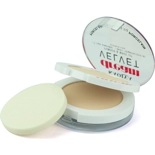 KAQIYA 1011 Compact Powder 2 in 1 Pressed Powder Cake Fine Face Oil Control Concealer Whitening Waterproof Lasting Makeup Smooth