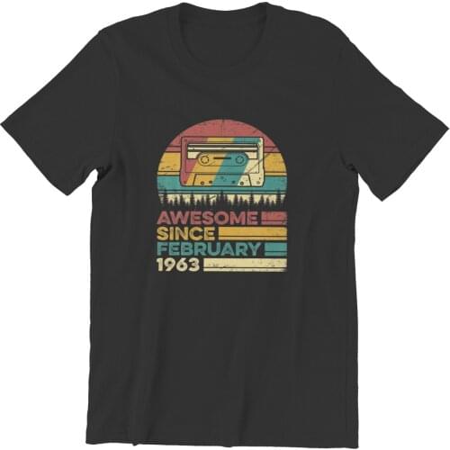 Westcreek Vintage Retro February 1963 57 Years Old 57Th Birt T-Shirt Streetwear Unisex 2021 Mens Clothes 62889