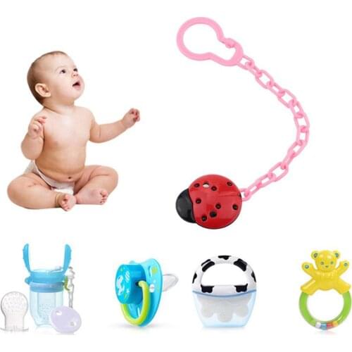 Cartoon Animals Shape Pacifier Dummy Clip Nipple Safe PP Strap Pacifier Dummy Clip Chain Holders Baby Feeding Accessories