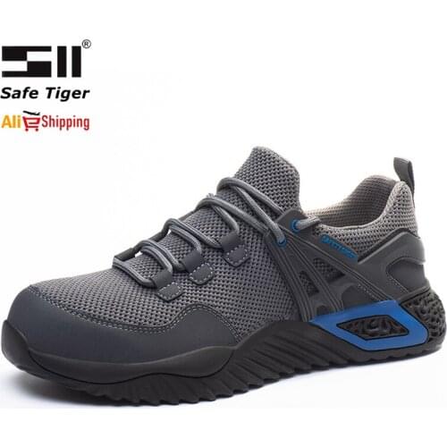 Size 36-48 Men Work Boots Construction Mens Steel Toe Shoes Puncture Proof High Quality Lightweight Safety Shoes