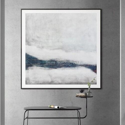 Handmade abstract gold grey white modern abstract oil painting on canvas wall art canvas painting for living room home decor