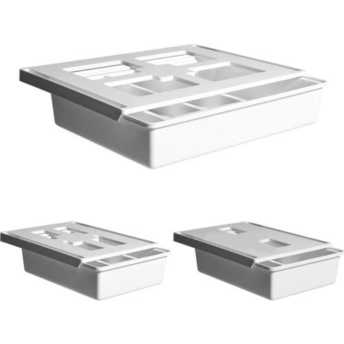 Self Adhesive Under Desk Drawer Hidden Organizer Underwear Storage Box Stationery Holder Punch-free Drawer Type Storage Box