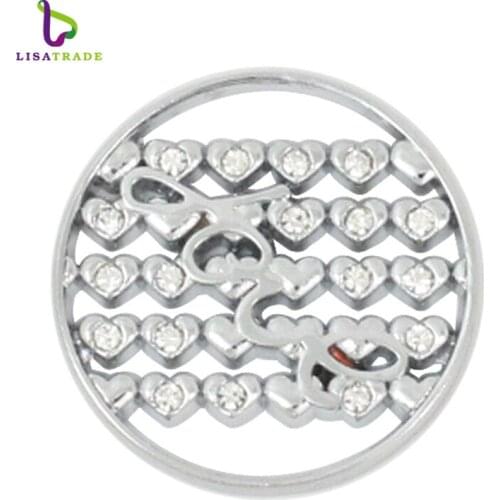 1PCS "Love" My moneda coin disc 33mm Fit for Moneda pendant/ Coin frame/ Mentun locket Hollow coins MICO23