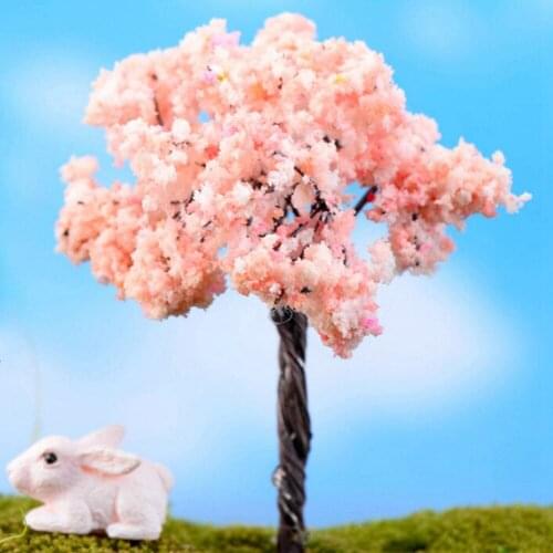 1 Pcs Micro Landscape Bonsai Plant Mini Tree Iron Wire Terrarium Figurines Garden Miniature Resin Craft Home Garden Decoration