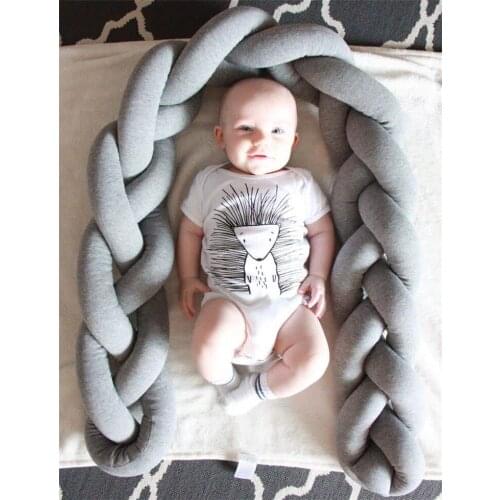 3M Length 3 Strands Knotted Braided Bumper room decoration girl baby bed bumper baby bedding set