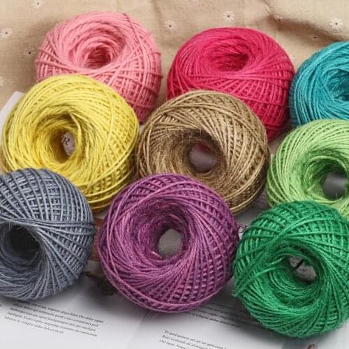 50m 2mm Twisted Natural Twine Burlap Hemp Rope Christmas Decoration DIY Supplies Craft Gift Packing Strings Party Supplies