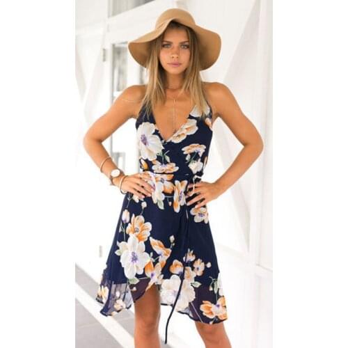 Aliexpress 2021 New Saline Lake Flower Dress Sexy Slit WJ283 Vestidos