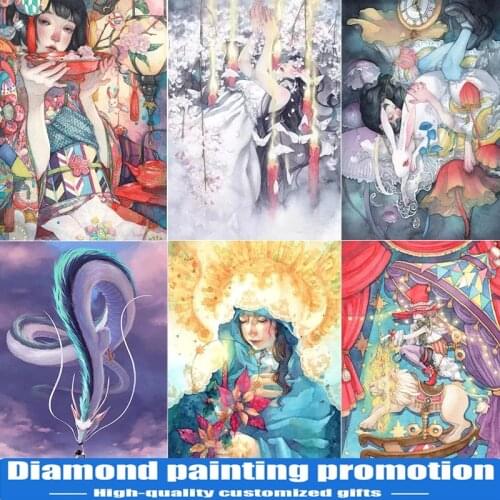 5D DIY Embroidery Diamond Painting Full Diamond Square/Round Cartoon Girl Holiday Painting High Quality Handmade Gift Decoration