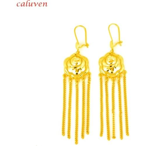 Arab Earrings for Womens,Gold Color Bling Hanging Earrings Jewelry Africa Gift Ethiopian Eritrea Habesha Jewelry