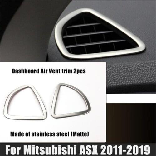 Car styling interior Dashboard Air Vent Decorative Outlet trim frame sticker case For Mitsubishi ASX 2011-2019 Auto Accessories