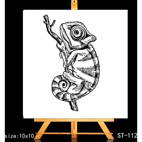 AZSG Realistic Chameleon Clear Stamps For DIY Scrapbooking/Card Making/Album Decorative Silicone Stamp Crafts