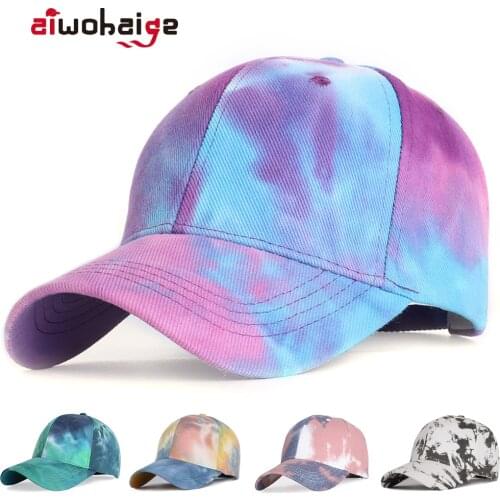 2020 New Fashion Tie-Dye Baseball Cap Spring Men Women Trend Lovers Colorful Snapback Hat Outdoor Adjustable Sun Graffiti Bone